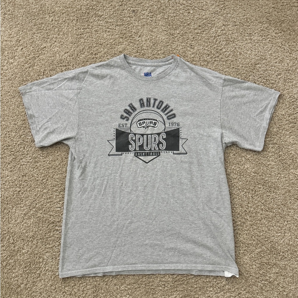 Large NBA Original San Antonio Spurs Basketball Gray T-Shirt